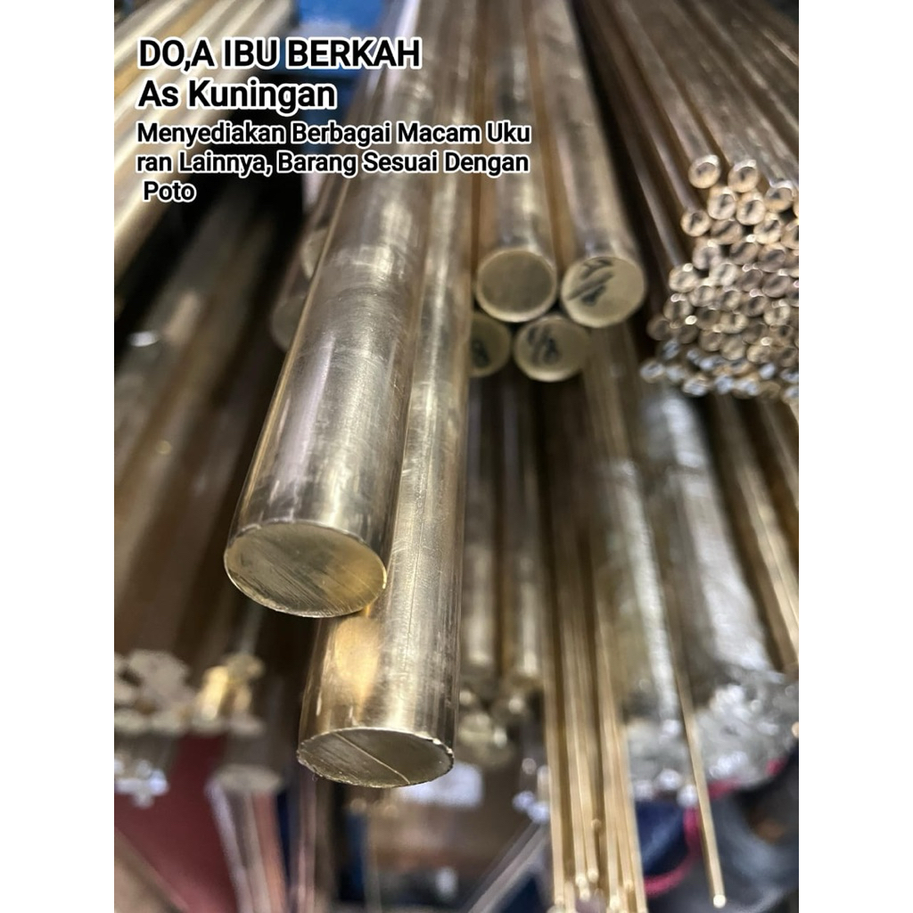 as kuningan 22mm x 150mm kuningan asli