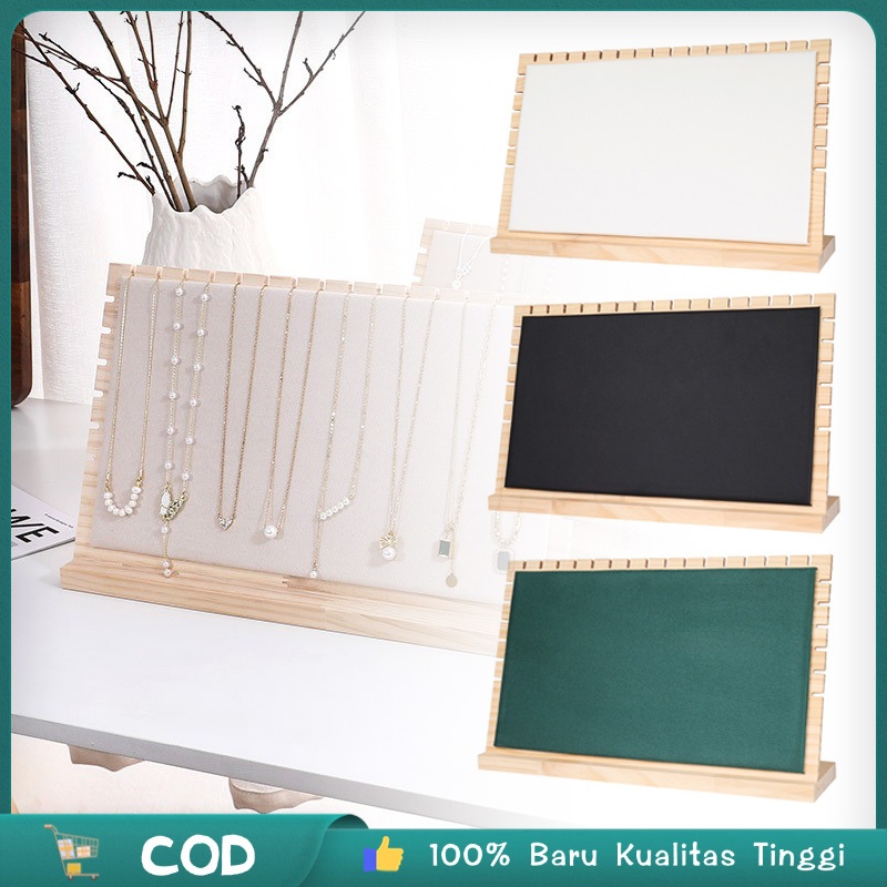 40*24cm Tempat Kalung Aesthetic Display Kalung Kayu Display Perhiasan Kalung Display