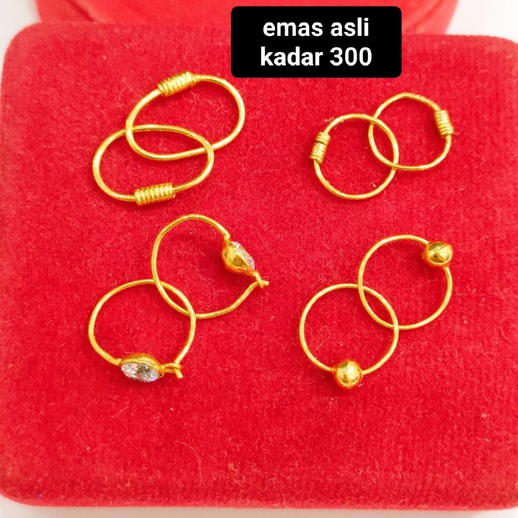 ANTING ANAK-ANAK EMAS ASLI KADAR 300/6K