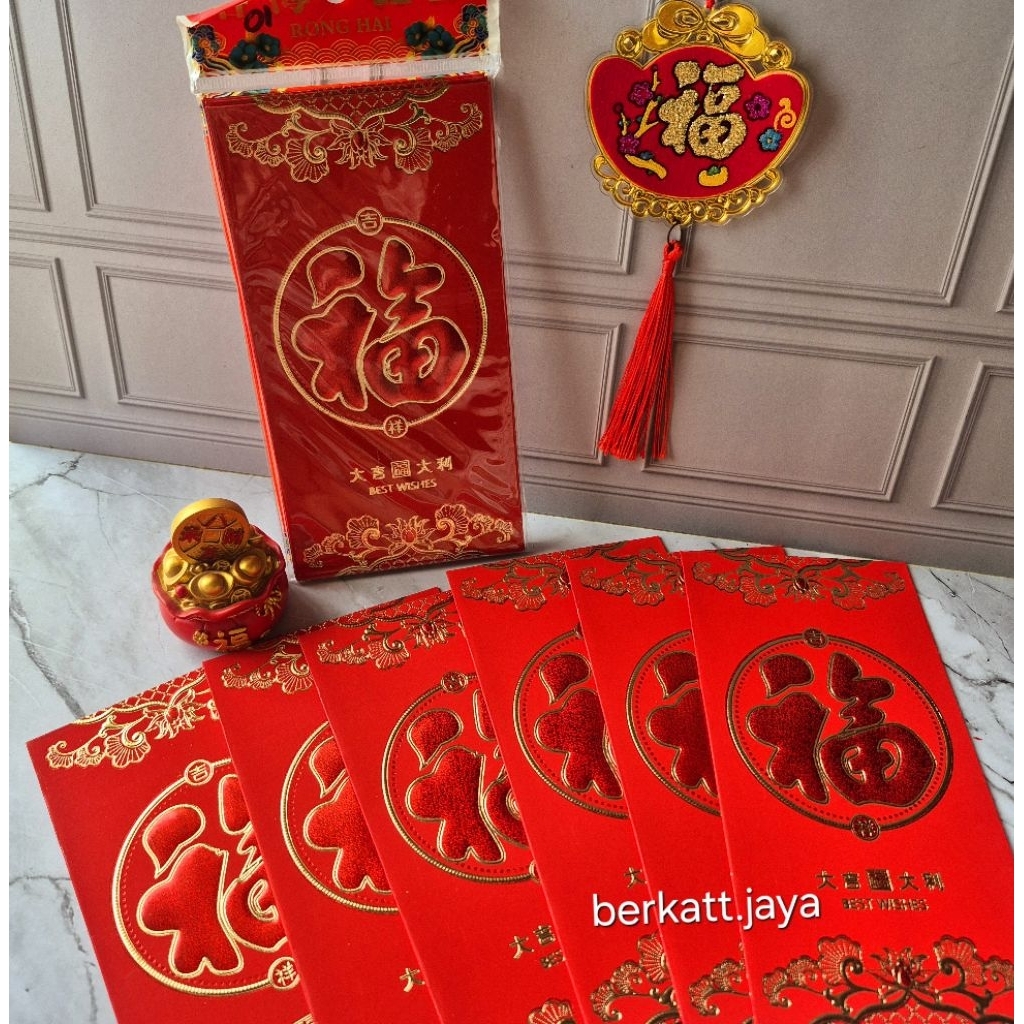 

Angpao FUK panjang isi 6pc/ Hongbao Angpao FUK panjang