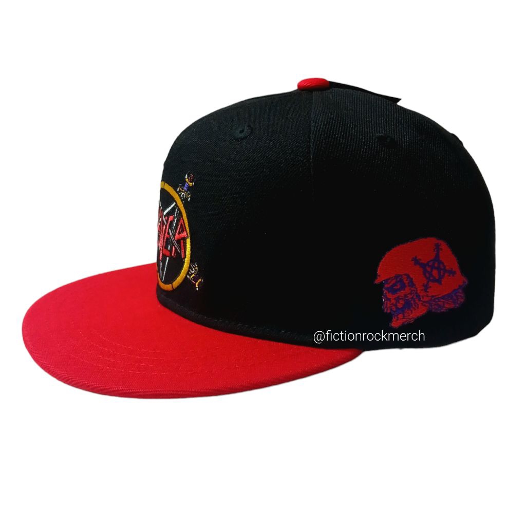 Topi Snapback SLAYER import original - SWORDS Red Black Snapback Cap