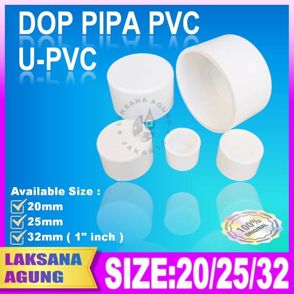 [20mm] Dop Pvc 20mm Cap tutup pipa pvc 20mm, Dop pipa Hidroponik, Aquarium, Filter air atau kolam ik