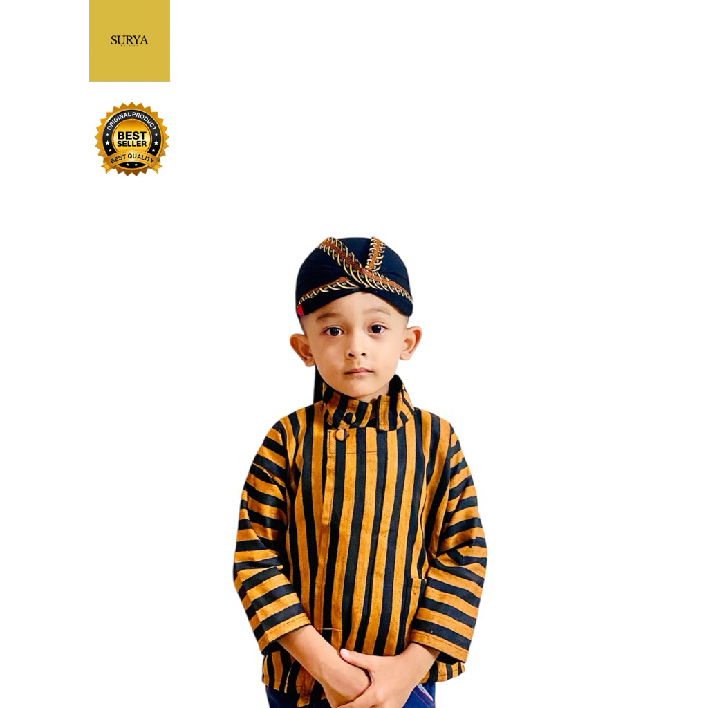 Baju Lurik Adat Jawa Anak Laki-Laki|Surjan Lurik Anak Katun Terlaris