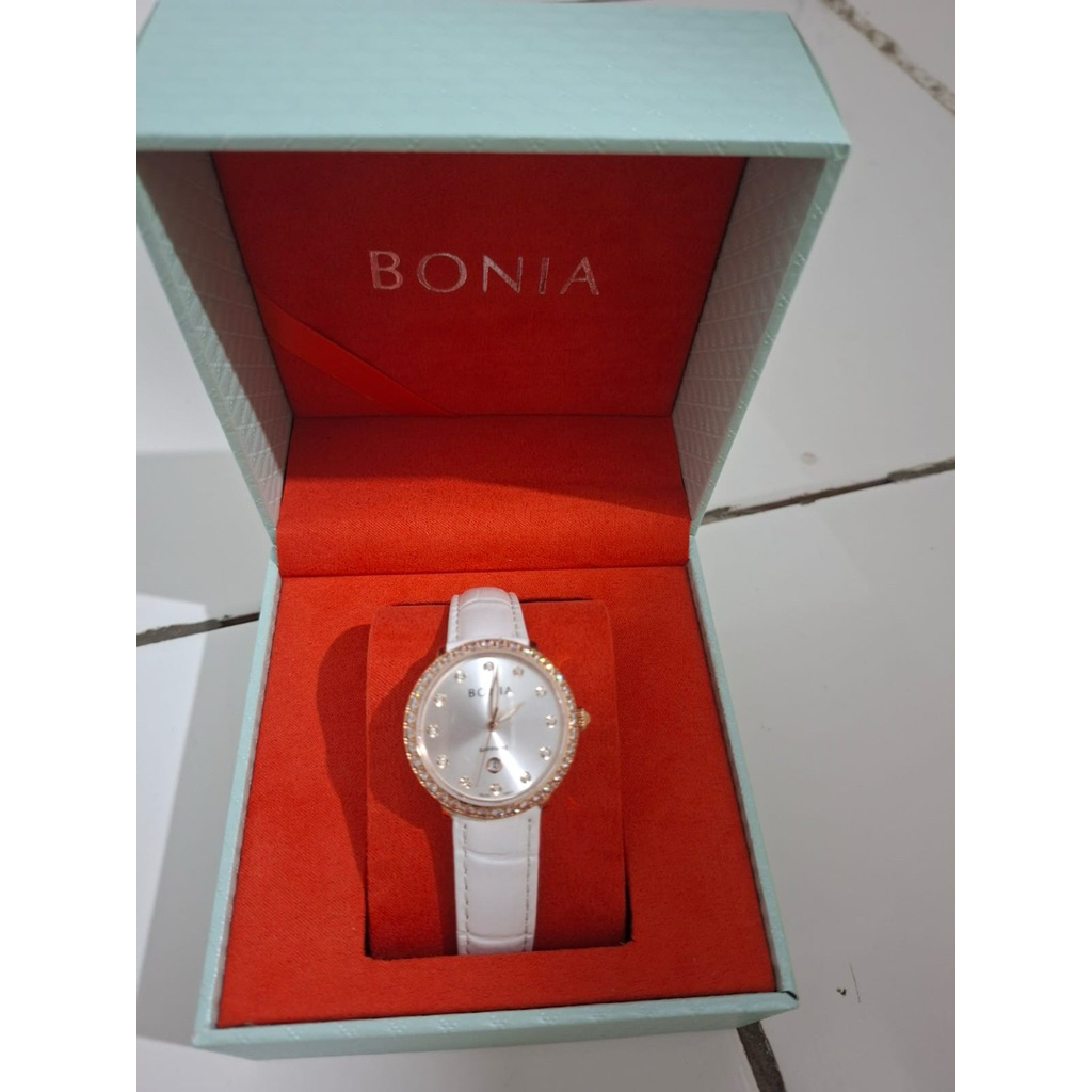 jam tangan bonia white B10812-2217S