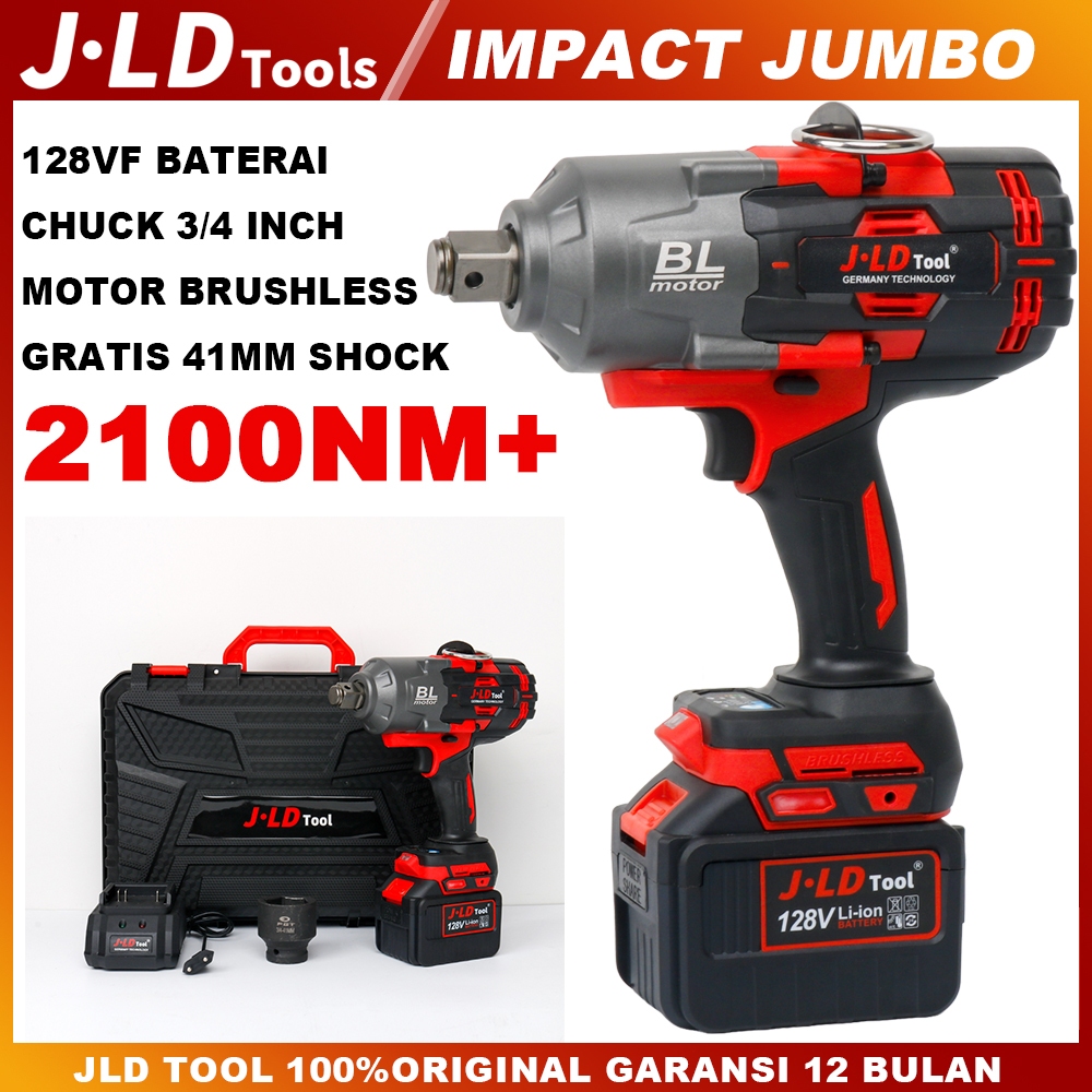 JLD 2100NM Impact Jumbo 128VF Xtra Jumbo Brushless Impact Baterai Torsi besar Impact Wrench Cordless