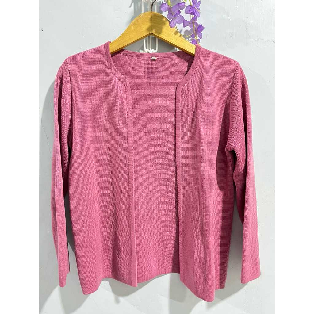 cardigan outer blazer pink fanta barbie rajut preloved