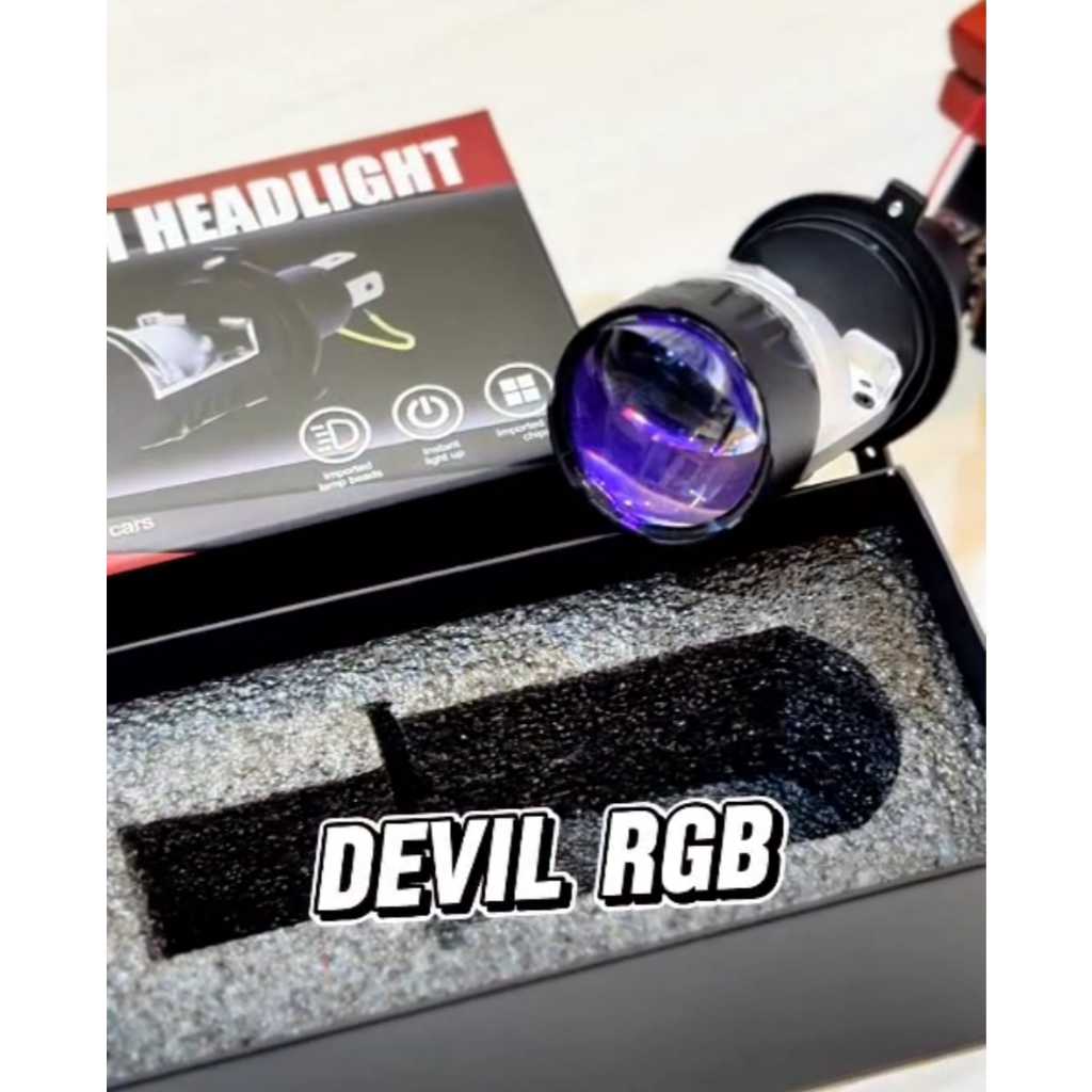 ICC Lampu Led H4 OCP ICC Devil Eyes RGB Power High Beam 35 watt