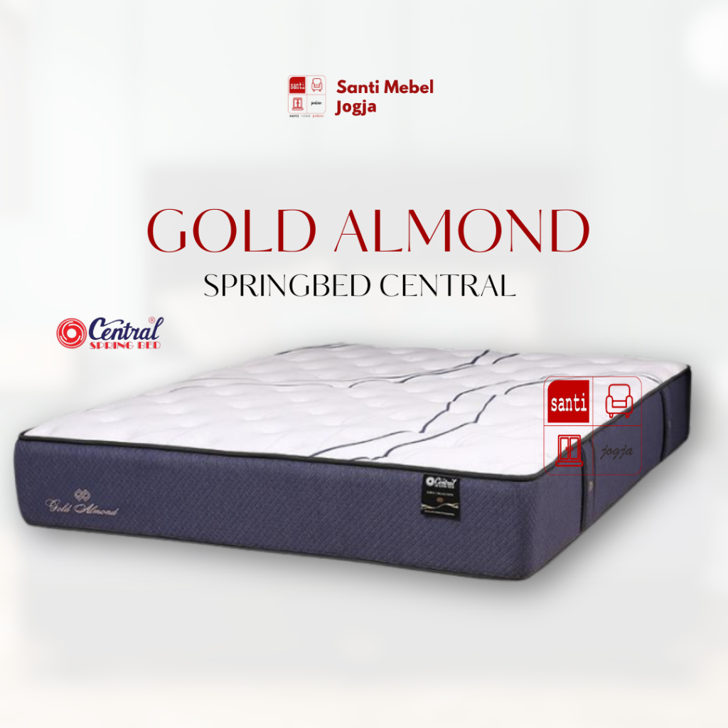 Springbed Central Gold Almond Orthopedic Kasur Saja Uk 160x200cm