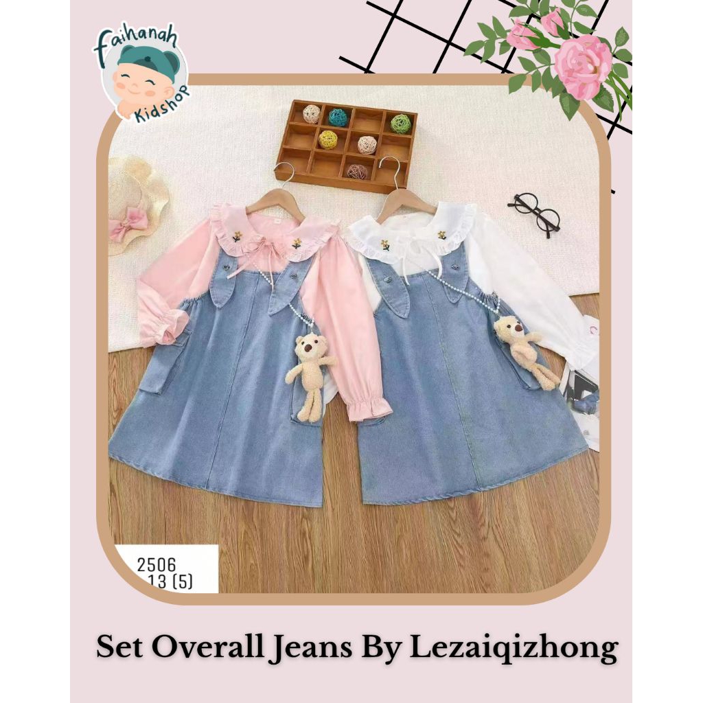Overall Dress Jeans Anak Perempuan Import / Overall Jeans Anak Perempuan 1-6Tahun / Overall Jeans An