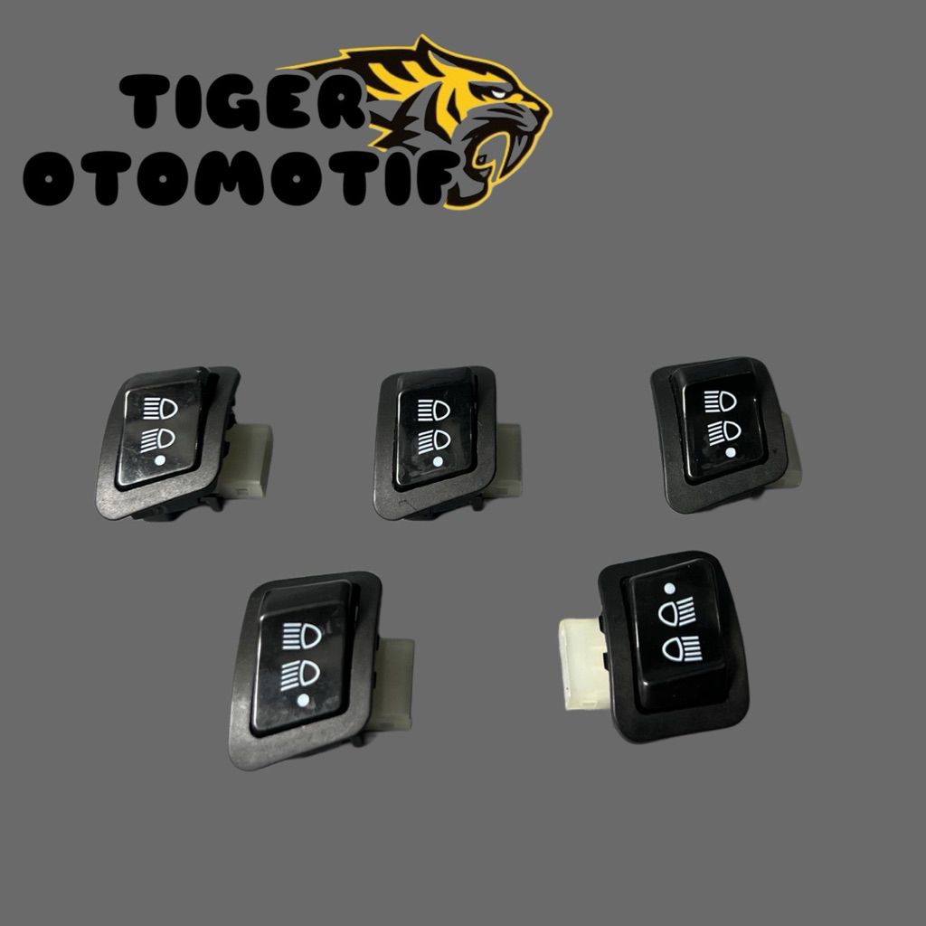 Tombol On Off Dim 3 Titik 3 Fungi Off-Low Beam-High Beam Saklar Lampu Dim 3 Fungsi Sepeda Motor Hond