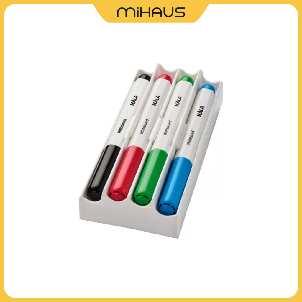 

MUST HAVE IKEA MÅLA Spidol papan tulis+tempat/penghapus, warna campuran