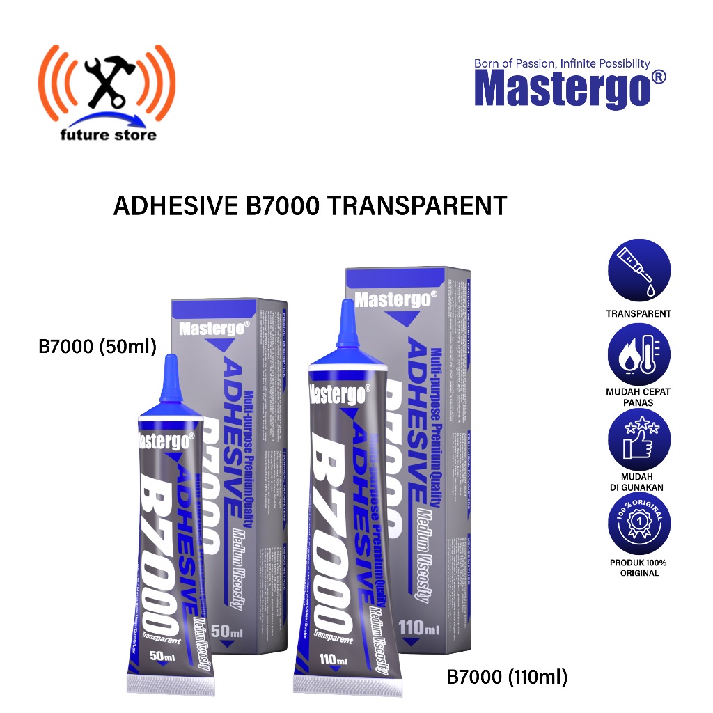 

MASTERGO ADHESIVE B7000 LEM LCD touchscreen TRANSPARENT SUPER LENGKET - LEM JELLY ADHESIVE MASTERGO B7000 - LEM JELLY 50ML - LEM JELLY