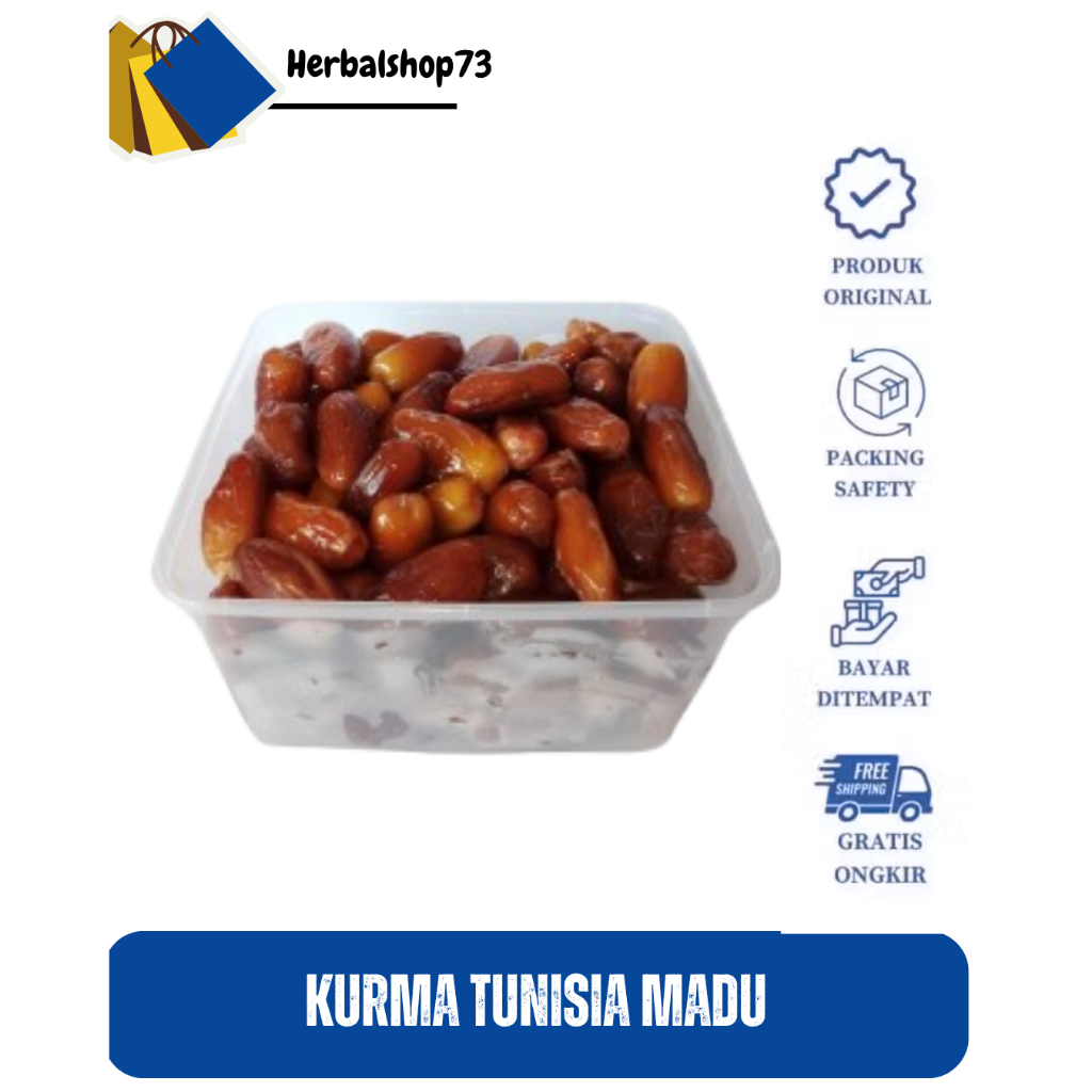 

Kurma Tunis Madu 1kg | Kurma basah non Tangkai | Kurma Palm Tunis Premium