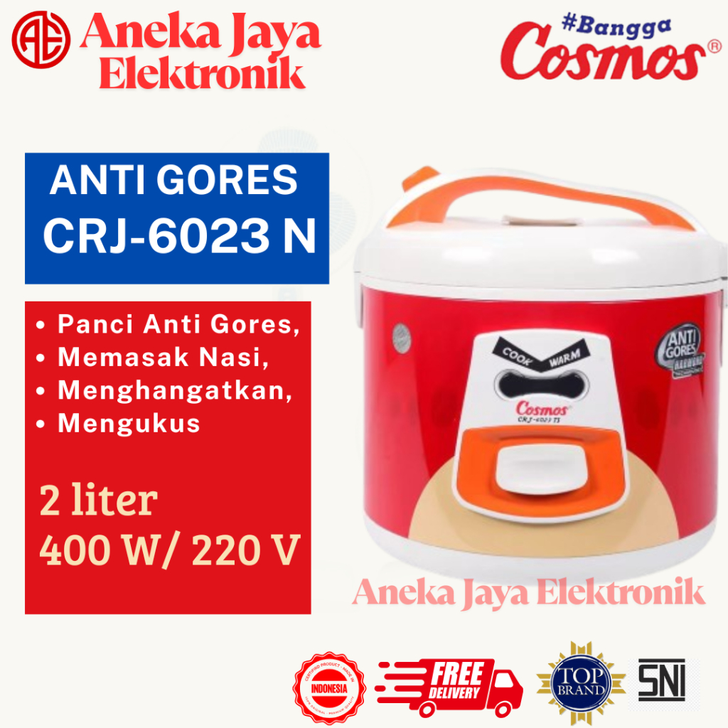 Rice Cooker Cosmos Harmond – Rice Cooker 2 L CRJ-6023/ ANTI KARAT/ANTI GORES