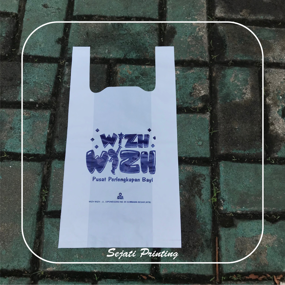 

(Isi 100 pcs) Sablon Plastik Murah HD Kresek 15, 20 , FREE DESAIN - SEJATIPRINTING