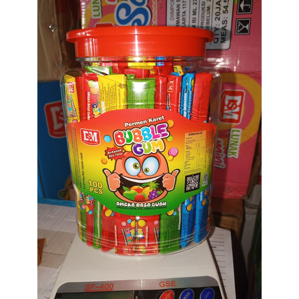 

BUBBLE GUM TOPLES ISI 100 PCS BERHADIAH TATO