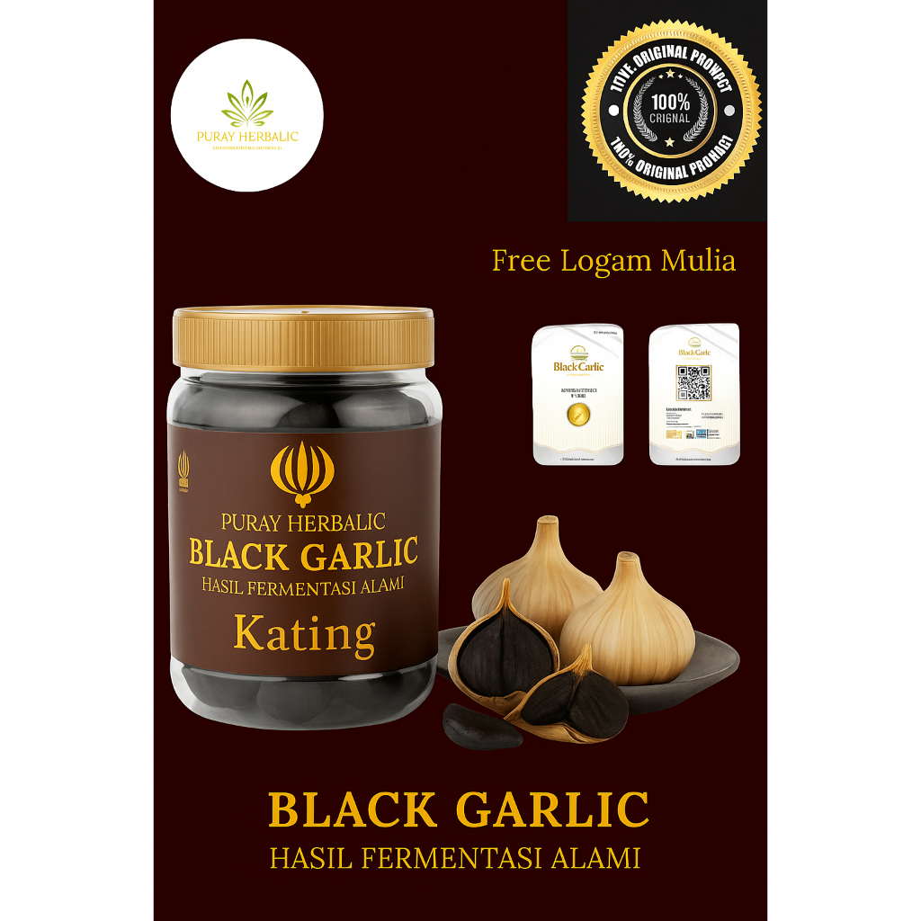 

COD/ Black Garlic Kating Premium 100gr/ Bawang Hitam Fermentasi Herbal Alami/ Imun Booster & Kolesterol