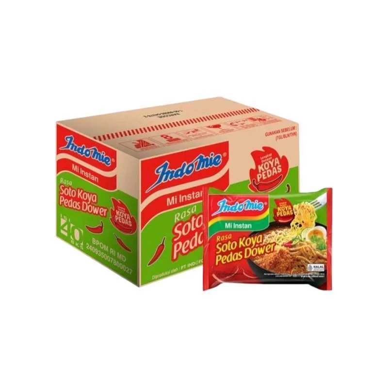 

INDOMIE SOTO KOYA PEDAS DOWER 1 DUS 40 PCS