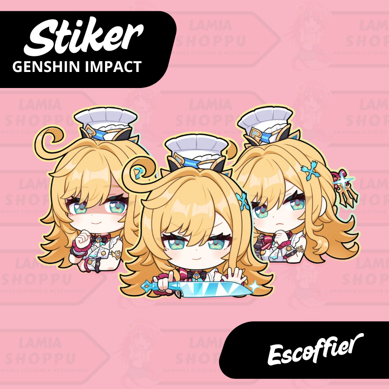 

Stiker Escoffier Genshin Impact | Sticker Escoffier GI | Stiker Laptop Vinyl Anti Air