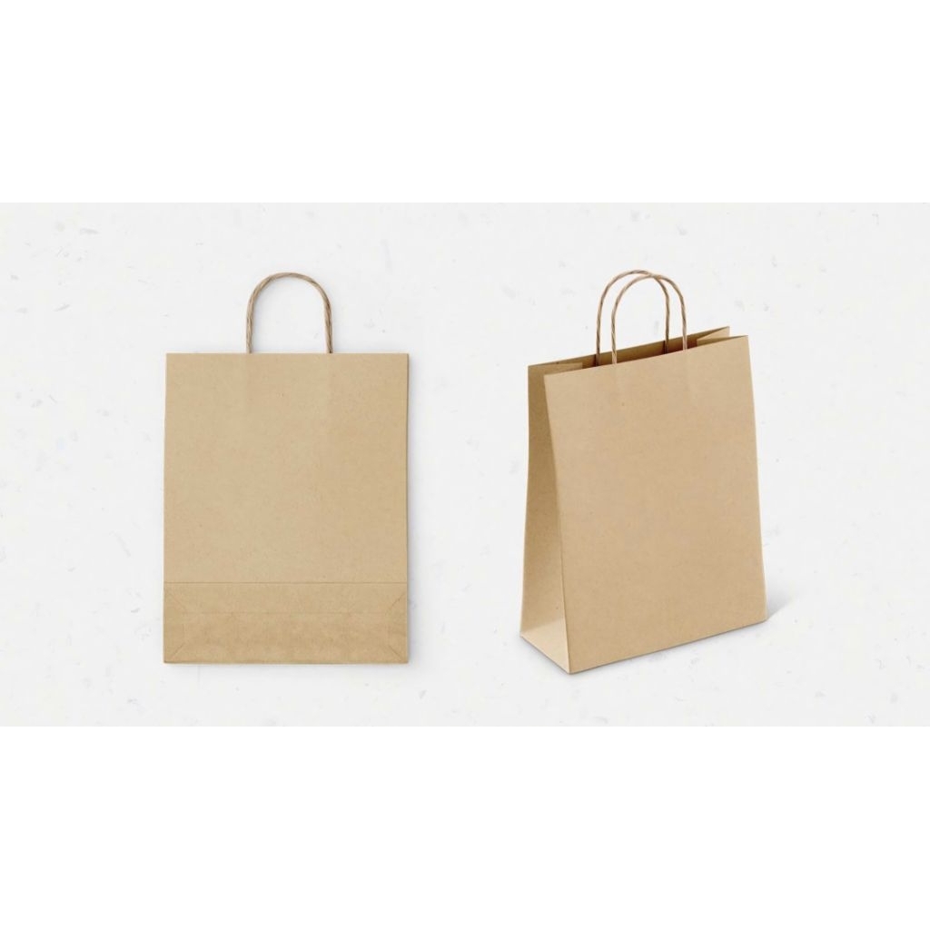 

[10 pcs]Paper Bag Polos Tali Murah 40 x 32 x 11 cm / Paper Bag Murah Tas Kecil Mini / Souvenir / Kado / Makanan kue/ Grosir Box