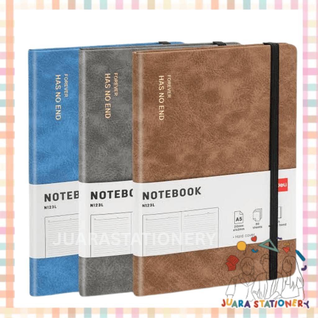 

Notebook Premium Deli A5 Leather EN123L / Notebook Kulit Notebook Premium