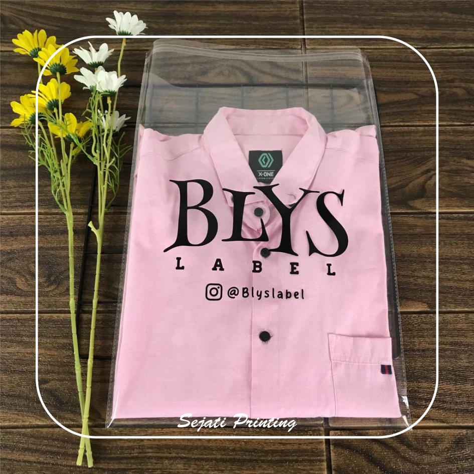 

(isi 100 pcs) Sablon Plastik Murah OPP 40 Micron 28 x 36cm, FREE DESAIN - SEJATIPRINTING