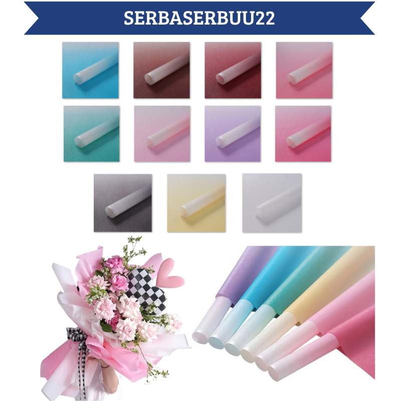 

Isi 15 LEMBAR Kertas Buket Motif Gradasi Bunga Florist Flower Wrapping Paper Gradient Cellophane KB027 SS22