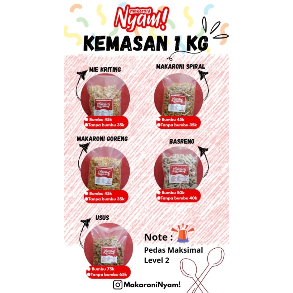 

Makaroni Spiral Kemasan 1Kg by Makaroni Nyam!