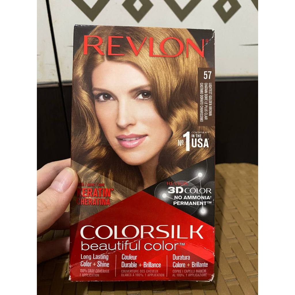 Revlon Colorsilk Hair Color Cat Rambut (57- Lightest Golden Brown)/ (32 - Dark Mahogany Brown)