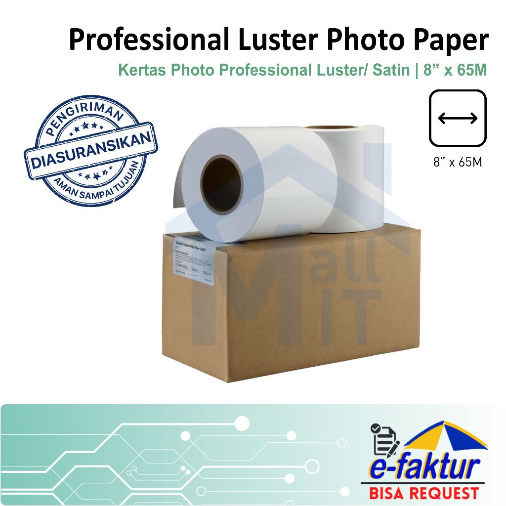 MALLIT PROFESSIONAL Kertas Foto Photo Paper Ep Media Profesional Kodak Promax Velvet Luster Satin 8 