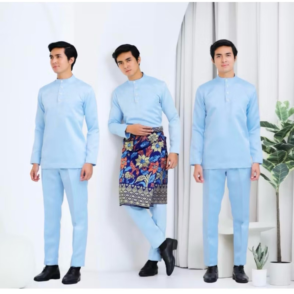 Setelan Baju kurung Pria melayu modern teluk belangga