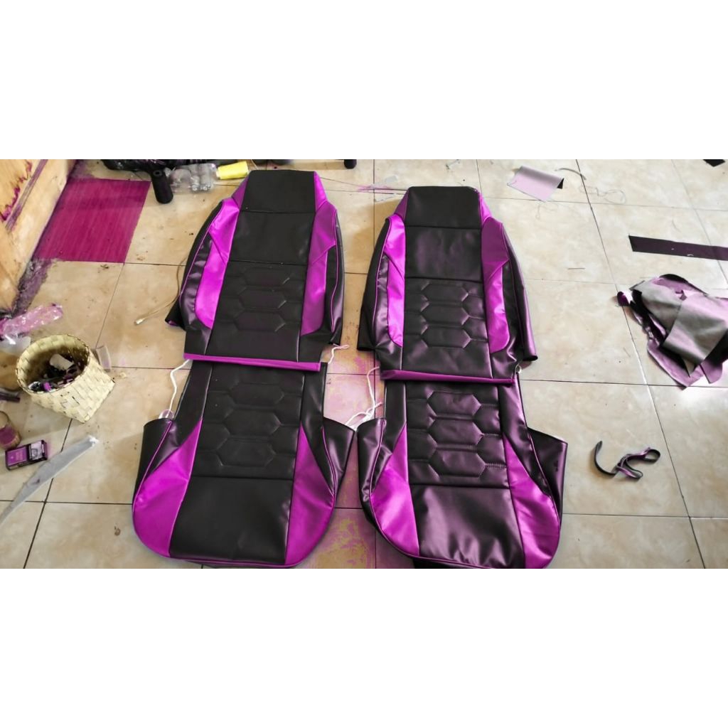 Cover jok/Sarung jok model motif variasi untuk mobil truck (Hino lohan, Hino500,Hino ranger)