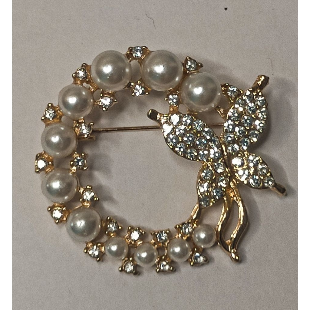 Bros Mewah / Pin Baju /Bros jilbab kekinian / Aksesories Hijab Bros Mutiara 3D