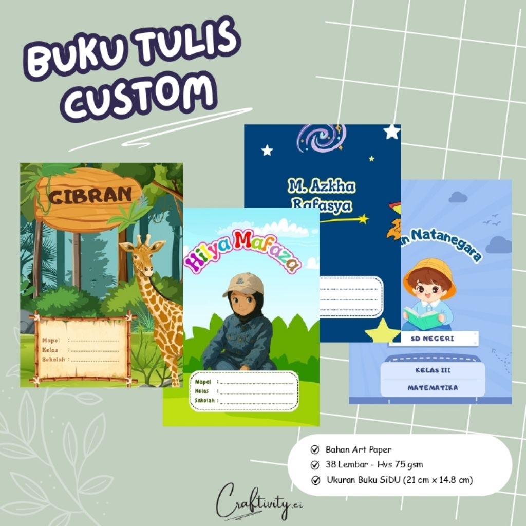 

Buku Tulis Custom (Isi 10 pcs)