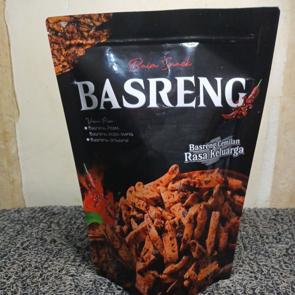 

BASRENGKOIN_STANDING_POUCH_BERAT ISI 250GRAM_RASANYA GURIH BIKIN NAGIH _BAIM SNACK