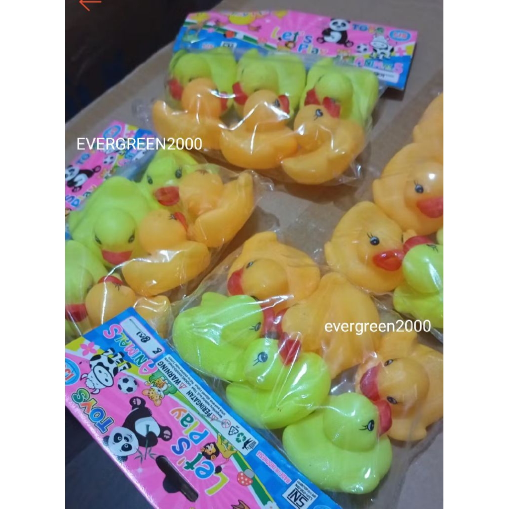 Hiasan/Boneka Bebek Kuning 6pcs (Bebek Antri Medium) mainan bak mandi kolam renang hingga kolam ikan