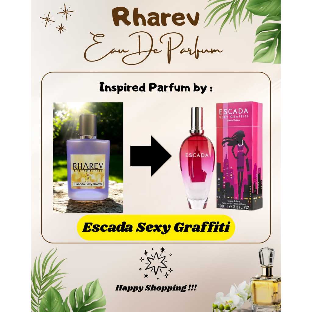Rharev Parfum - (Escada Sexy Grafity) #Refill Kualitas Premium #Cewek/Cowok