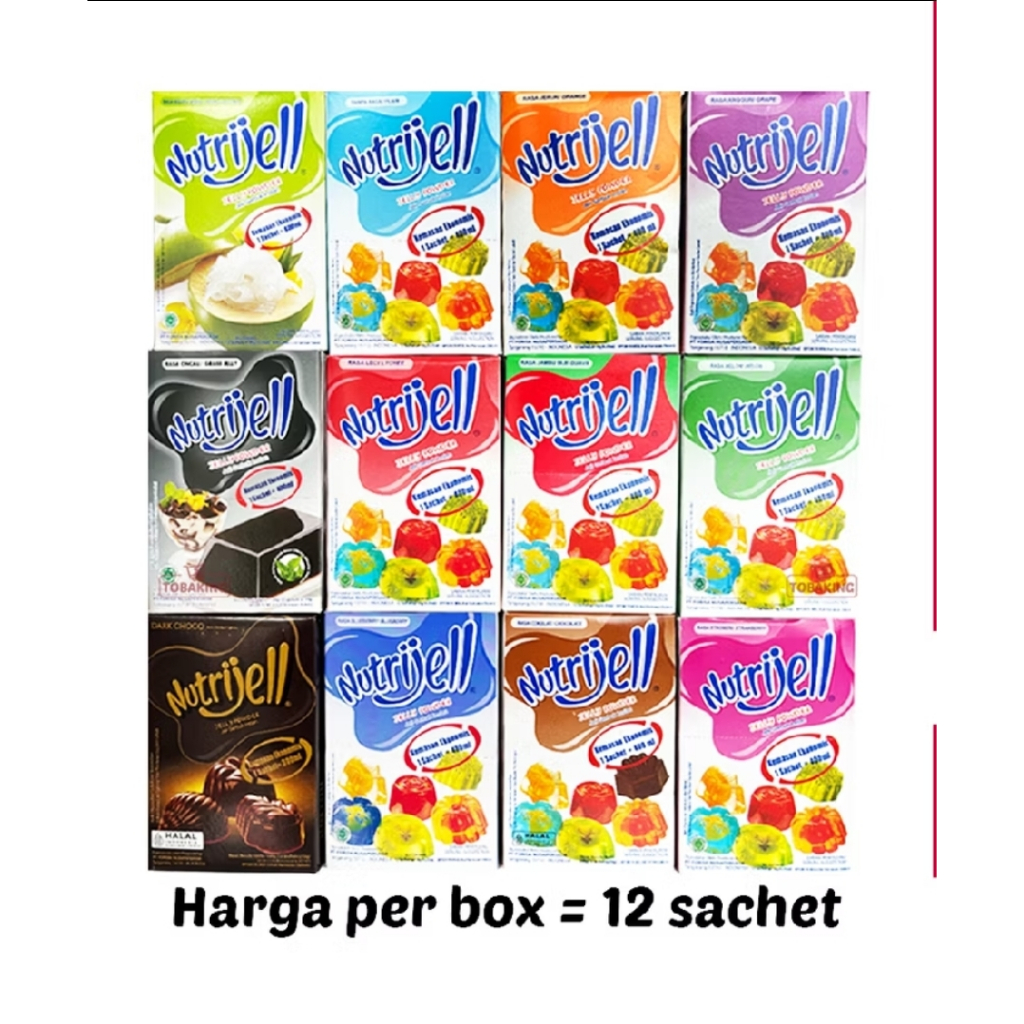 

Nutrijell Jelly Box Ekonomis isi 12 sachet / Nutrijell Jelly All Varian Pudding PROMO MURAH