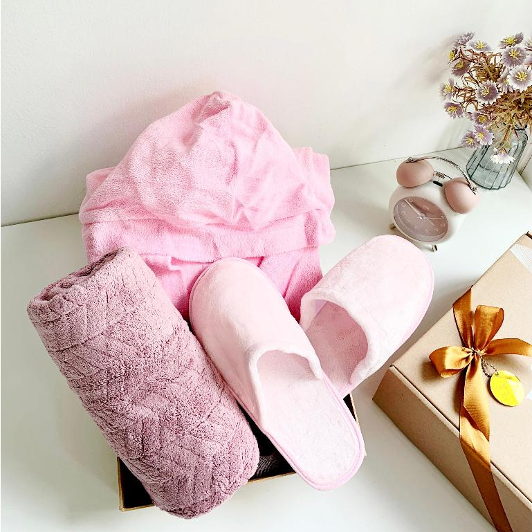 KADOHALUS - SET KIMONO SYARI HANDUK SLIPPER/ SESERAHAN HANDUK/ KADO PERNIKAHAN