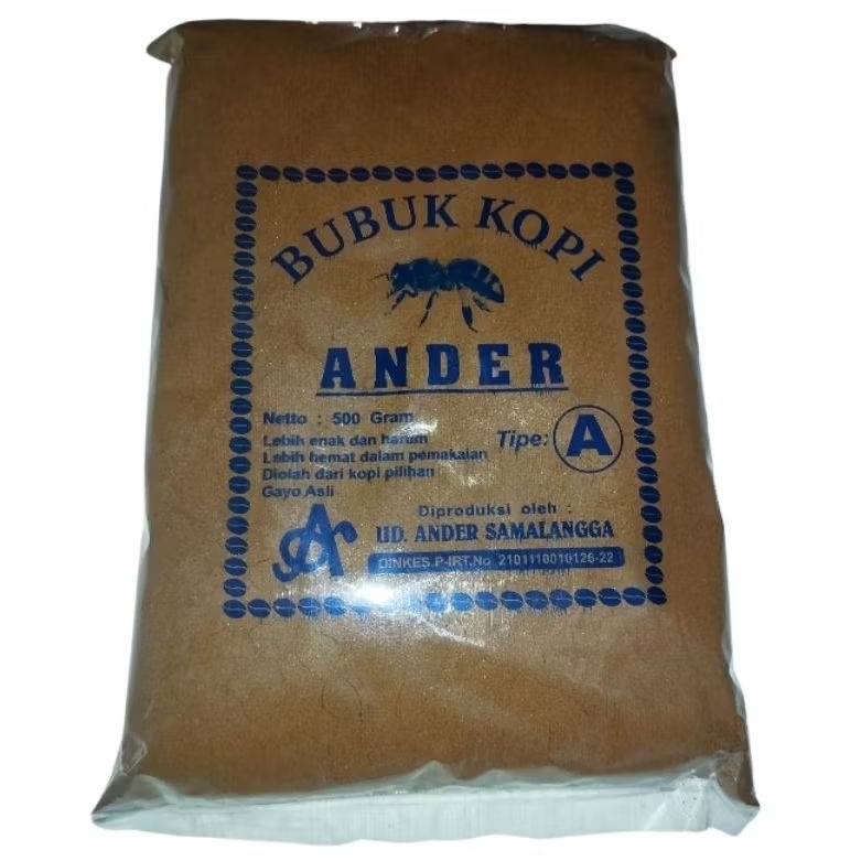 

500 Gram Bubuk Kopi Halus Murni Merk Ander
