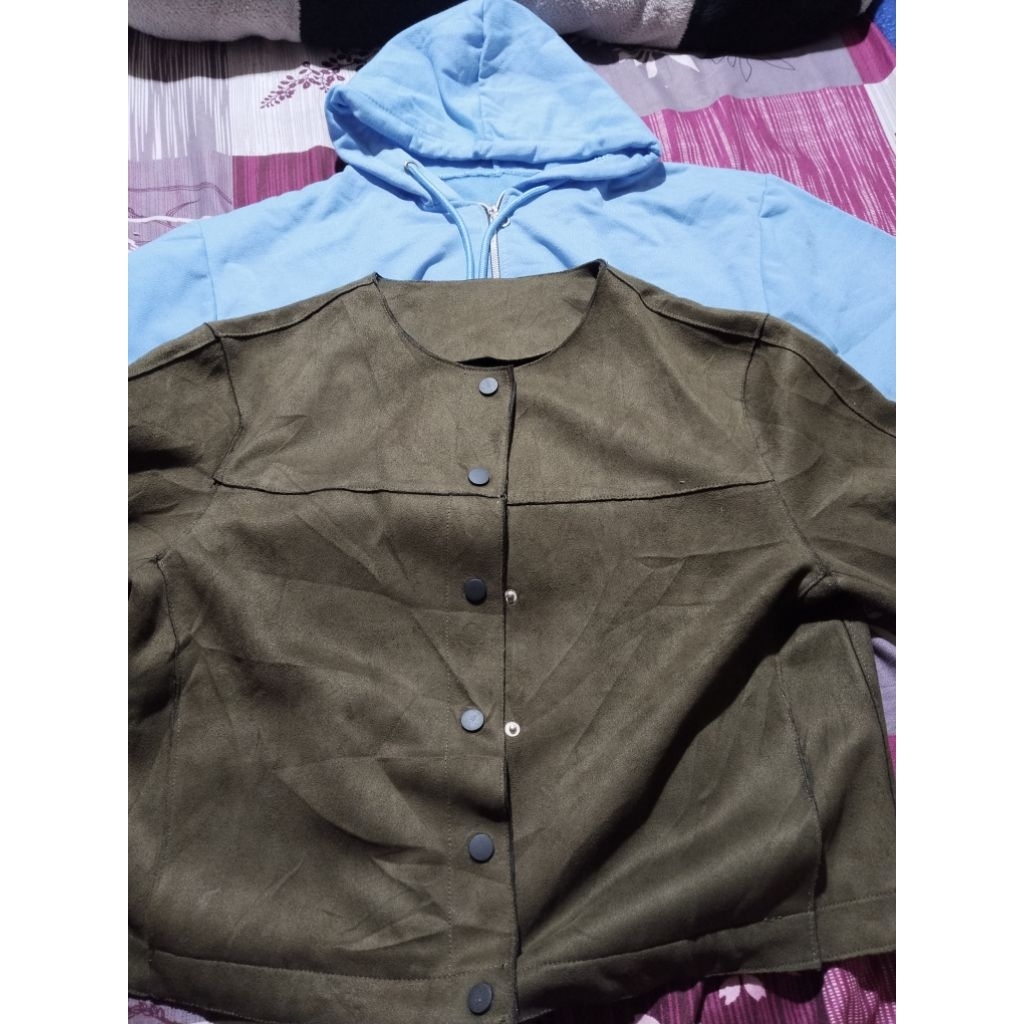 [BUNDLING]hoodie zipper dan jaket bludru