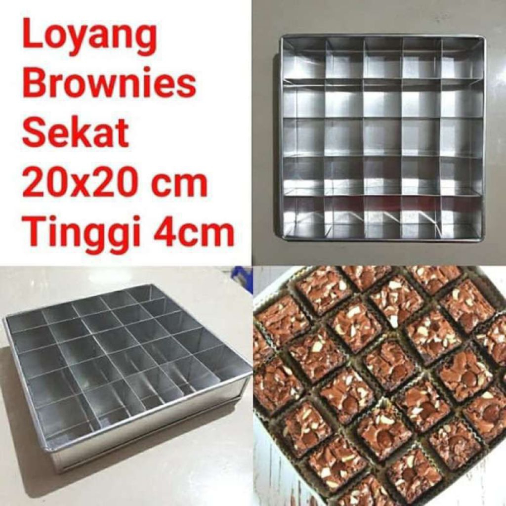 Loyang sekat 20x20 25 lubang/loyang sekat 20x20x4