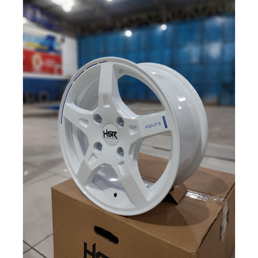 Velg Mobil Ring 16 untuk Yaris - Pelek R16 tipe Pente Mobilio - Palang 5 White