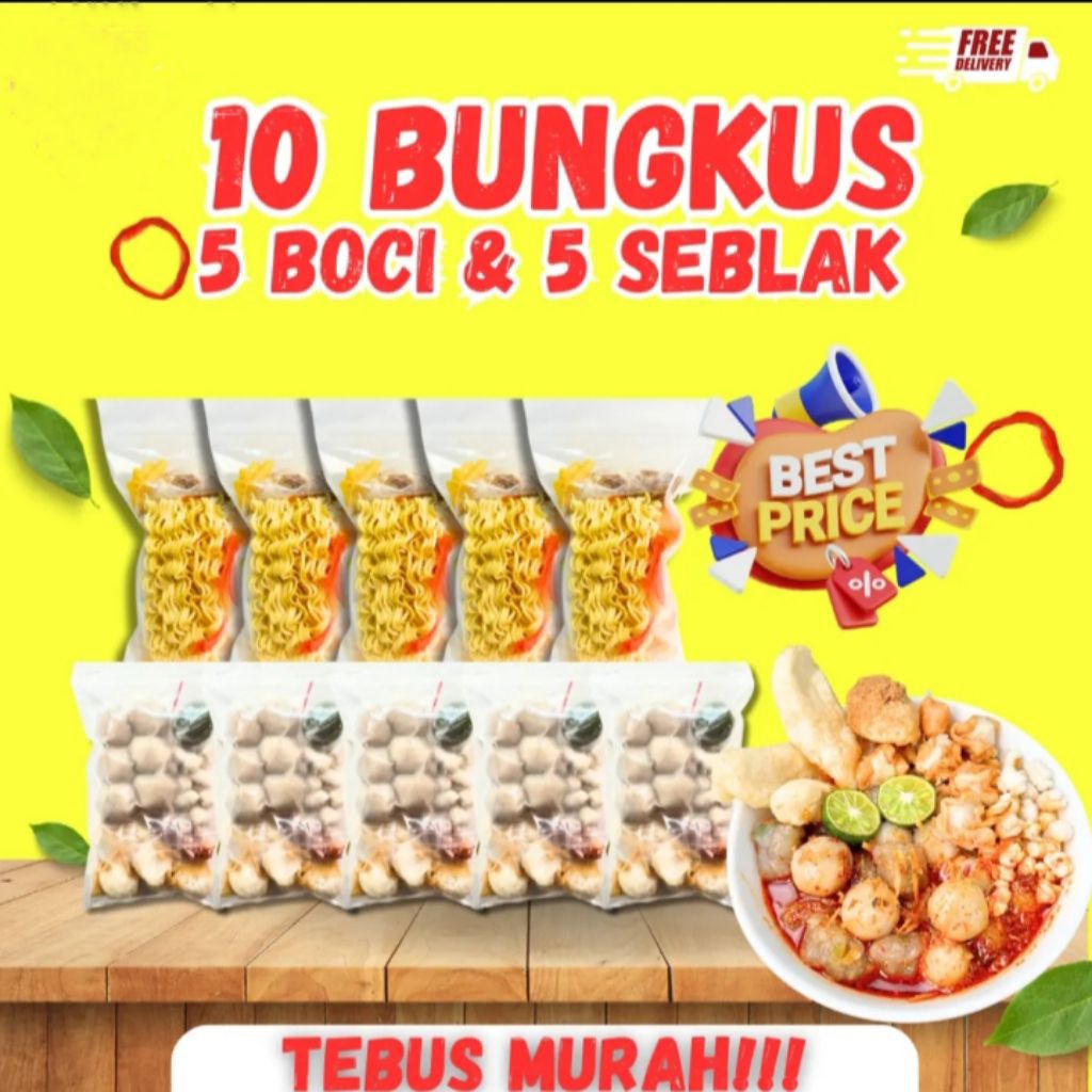 

PAKET HEMAT BANGET 5 SEBLAK 5 BASO ACI INSTAN FOOD KALDU KUAH SEBLAK/GRATIS 1 BUNGKUS