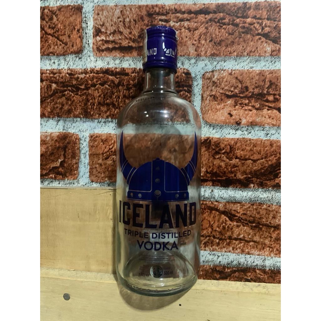 Botol kosong bekas botol minuman botol Iceland untuk pajangan