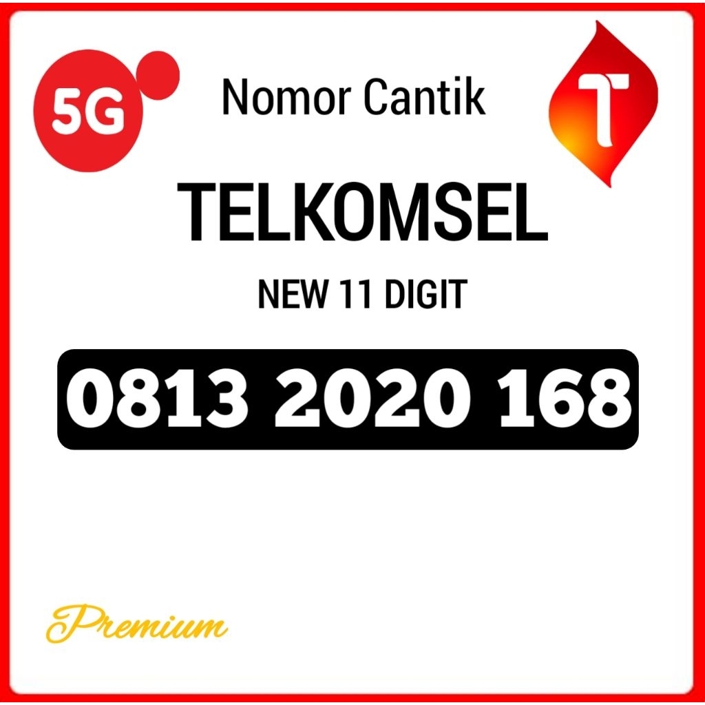 Nomor Cantik Simpati 11 Digit Super Hoki 168 168 ABAB 2020 168