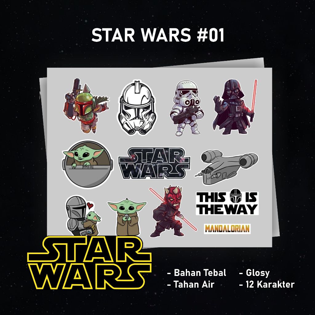 

Stiker Film Star Wars Sticker Pack Movie