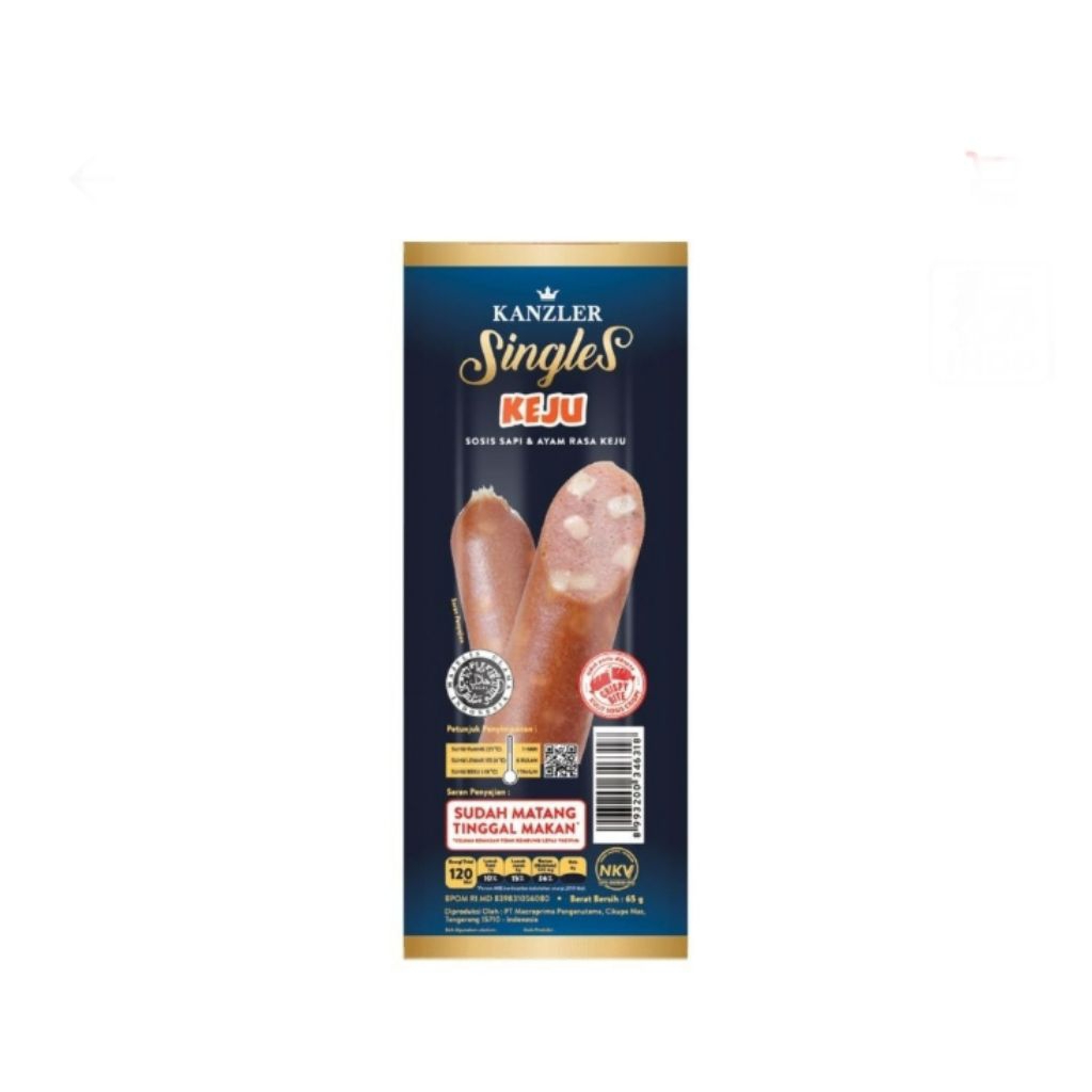 

kanzler sausage singles mini,keju, original 65 gr