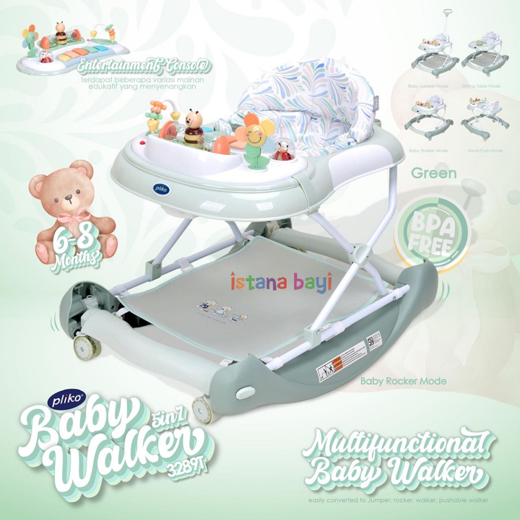 Pliko Baby Walker Ayun - Dorongan Bayi / Kereta Bayi
