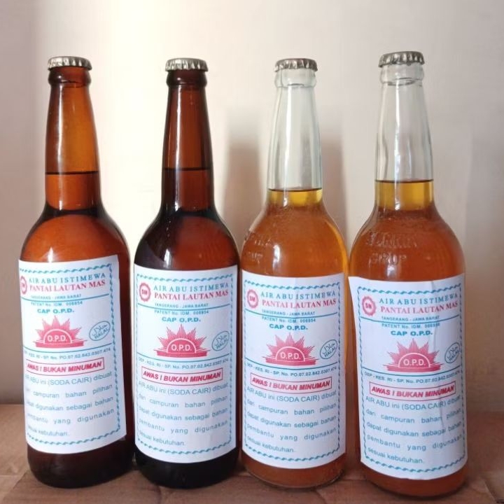 

Air Abu Istimewa Pantai Lautan Mas Tutup Merah (Soda cair cap opd)